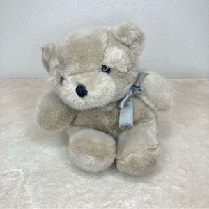 Vintage Unipak Small Plush Gray Silver Teddy Bear Stuffed 1990 Polyester 11671